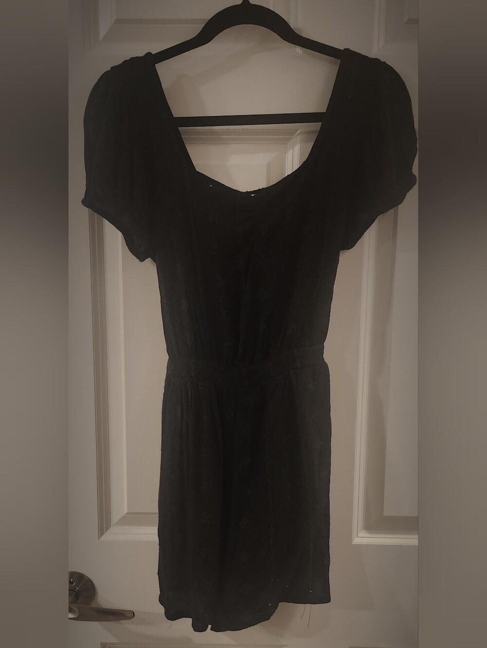 Classic Black Short Sleeve Women's Summer Romper/Dress. Size Medium. - Picture 2 of 8